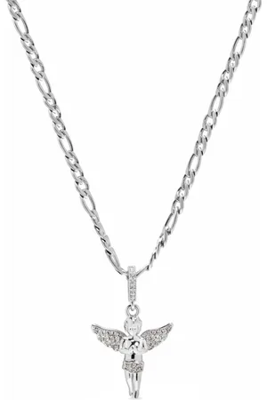 Nialaya Angel-pendant chain necklace