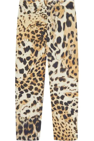 Roberto Cavalli Leopard-print cotton leggings