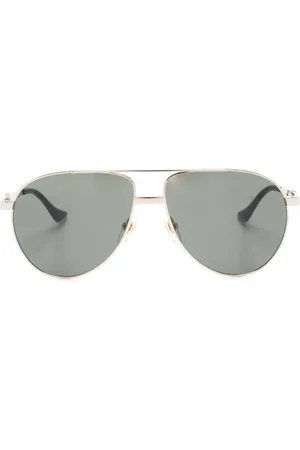 Gucci Web-detail pilot-frame sunglasses