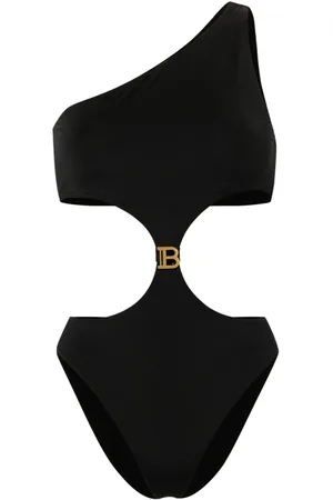 Balmain B-logo cut-out swimsuit