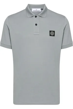 Stone Island Compass-patch piqué polo shirt