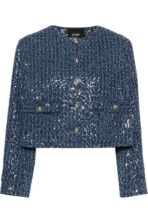 Maje Sequinned bouclé jacket