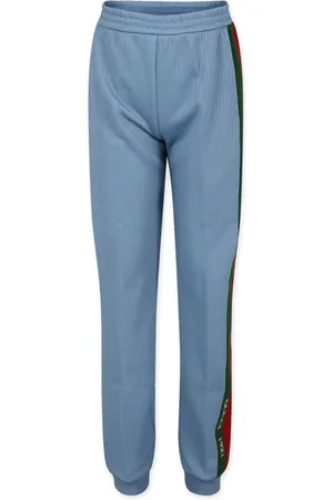 Gucci Web-detail fine-ribbed track pants