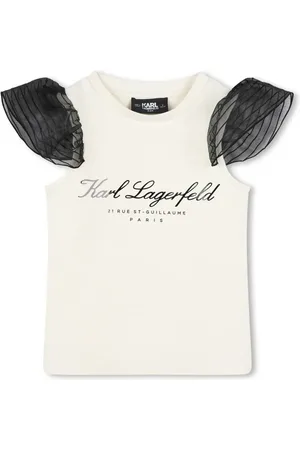 Karl Lagerfeld Logo-print cap-sleeves T-shirt