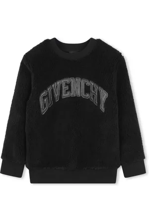 Givenchy Logo-patch faux-shearling sweatshirt