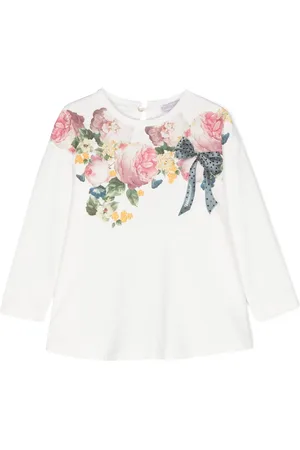 MONNALISA Floral-print T-shirt