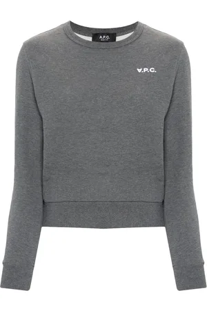 A.P.C. Flocked-logo cotton sweatshirt