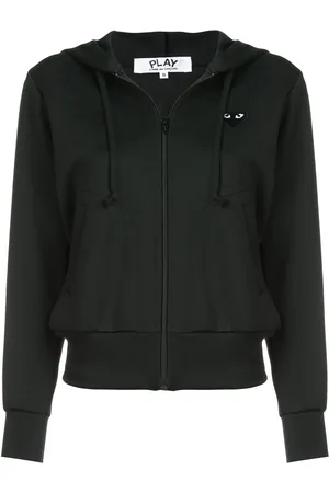 Comme des Garçons Big heart-print zip-up hoodie