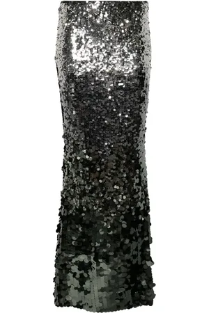 Patrizia Pepe Sequinned gradient-effect maxi skirt