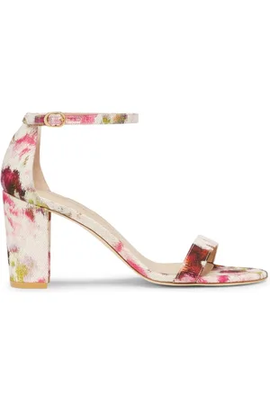 Stuart Weitzman 70mm Nearly floral-print jacquard sandals