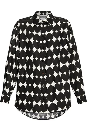 Moschino All-over heart print shirt