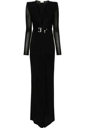 Elisabetta Franchi Logo-plaque knotted gown