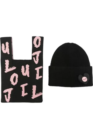 Liu Jo Logo-brooch beanie set