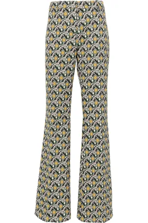 Etro Patterned-jacquard flared trousers