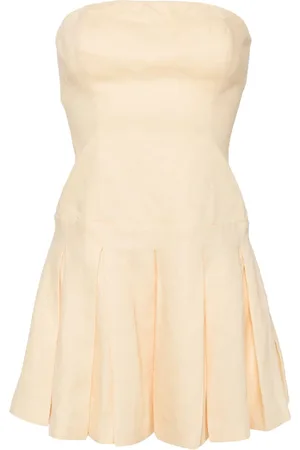 Reformation Isabeli linen strapless dress