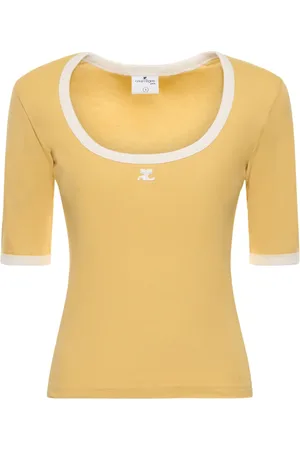 Courrèges Holistic contrast cotton T-shirt