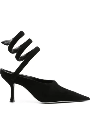 RENE CAOVILLA 75mm suede mules