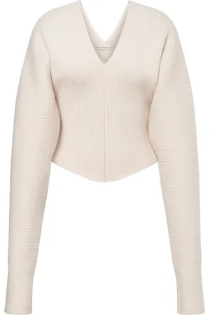 Serafini V-neck cropped jumper