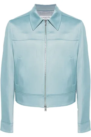Lanvin Floral-appliqué zip-up shirt jacket