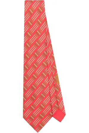 Hermès 2000s rope belts-print silk tie