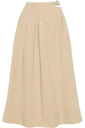 Maje Studded midi skirt