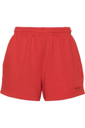 ROTATE Logo-embroidered track shorts