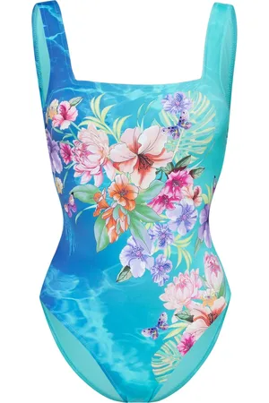 JOHNNY WAS Water Tropic square-neck swimsuit