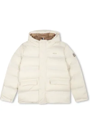 HUGO BOSS Logo-print hooded padded jacket