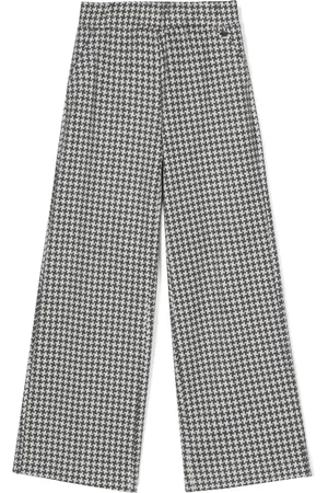 MONNALISA Geometric-pattern straight-leg trousers