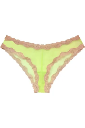 FLEUR DU MAL Sheer tulle bikini briefs