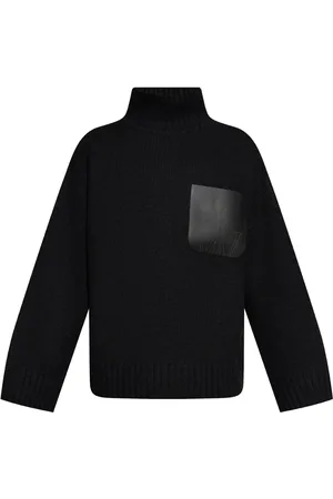 J.W.Anderson Leather-pocket high-neck sweater