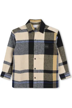 HUGO BOSS Check-pattern cotton shirt