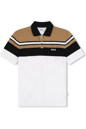 HUGO BOSS Logo-print striped polo shirt