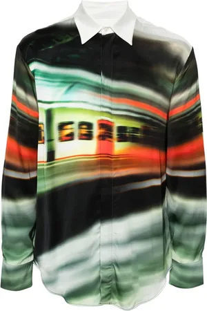 Msgm X Google Pixel Night Metro-print shirt