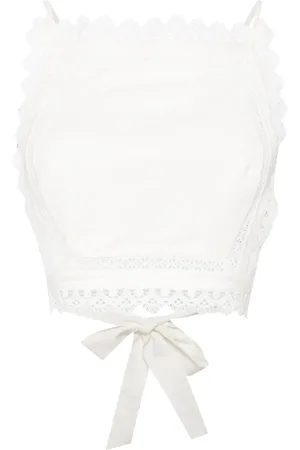 Reformation Meadow lace crop top