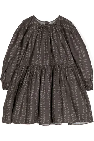 JNBY by JNBY Leaf-print cotton dress