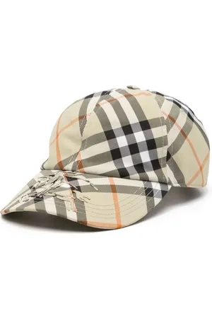 Burberry Equestrian Knight-appliqué checked cap