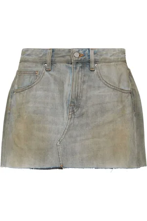 JNBY Washed denim miniskirt