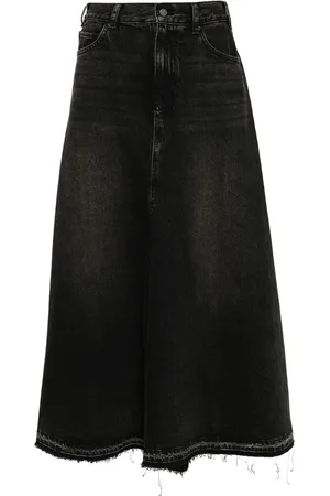 JNBY Distressed maxi denim skirt