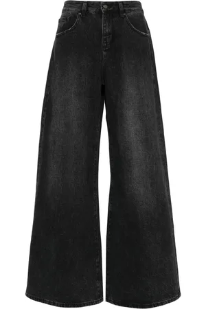 JNBY Distressed wide-leg jean