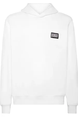 BILLIONAIRE Logo-plaque cotton hoodie