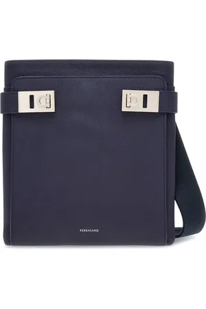 Salvatore Ferragamo Gancini-buckle leather shoulder bag