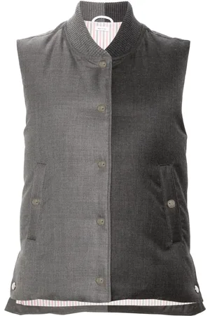 Thom Browne Baseball-collar wool gilet