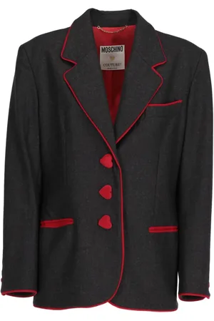 Moschino 2000 heart-buttons wool blazer