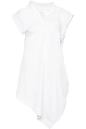 SACAI Asymmetric-neck polo shirt