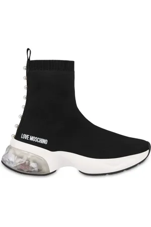 Moschino Logo-print sock-style sneakers