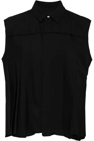 SACAI Pleated sleeveless shirt