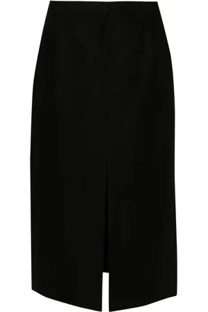 THEORY Trouser linen midi skirt