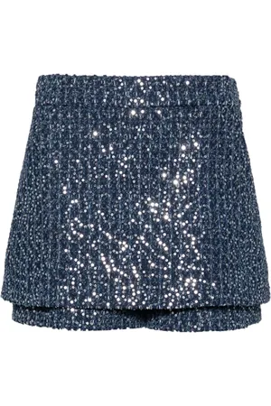 Maje Sequinned tweed shorts