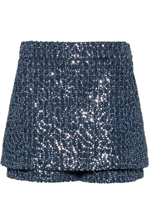 Maje Sequinned tweed shorts